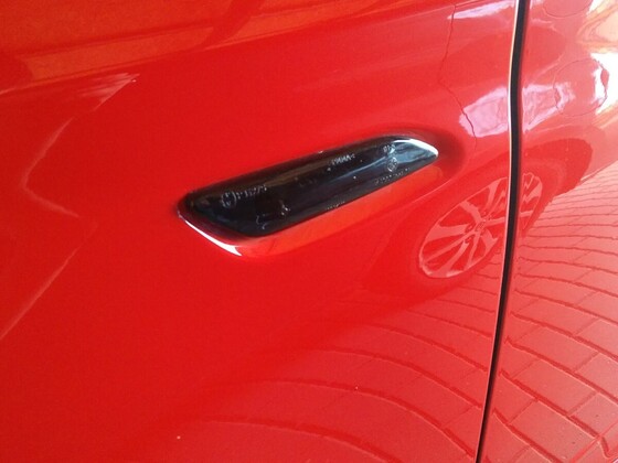 Schwarze Seitenblinker