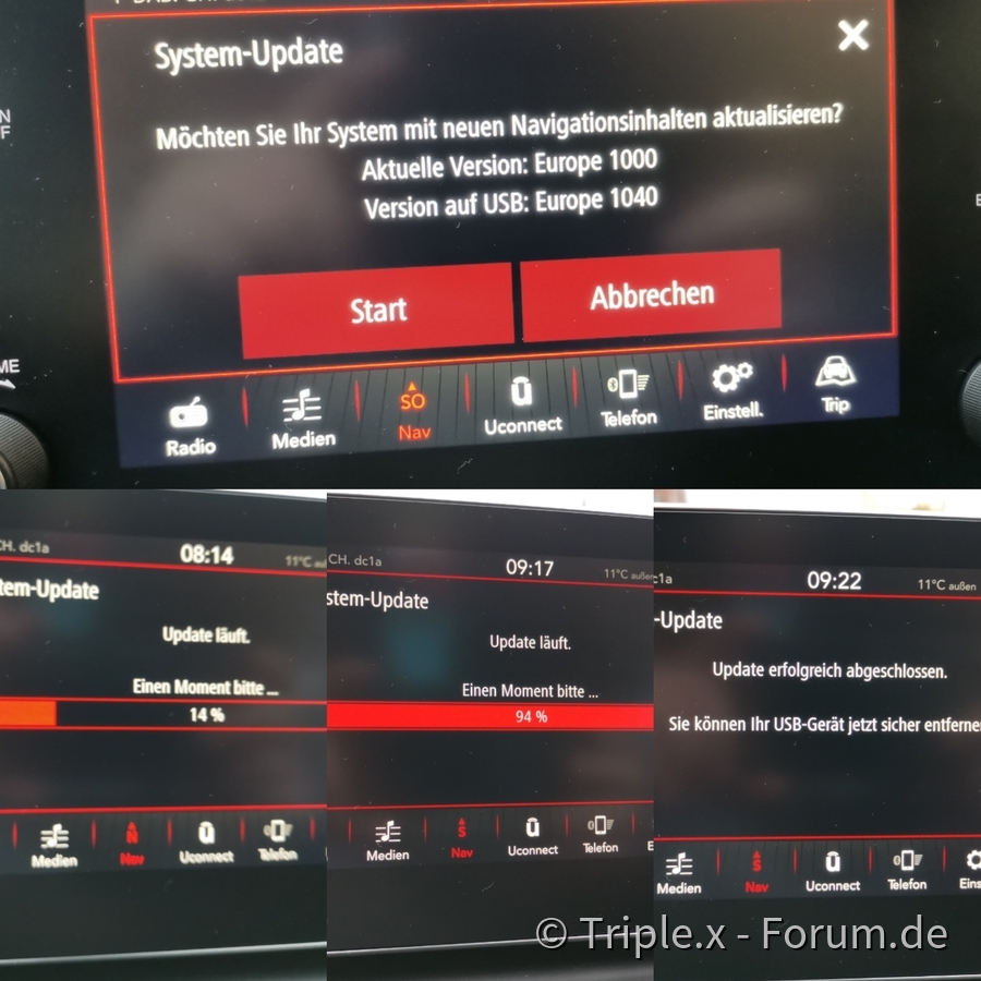 Update TomTom 1040 erfolgreich