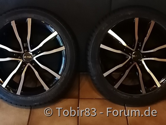 So der Winter kann kommen ;-) MAK Milano black mirror 7x17 ET35 mit Nexen WinGuard Sport 2 215/45R 17 91V
