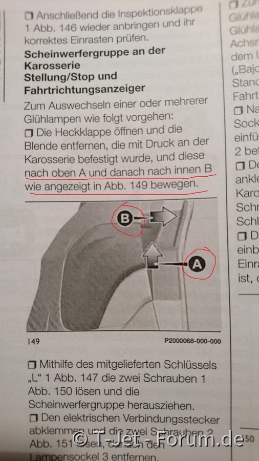 Blende/Verkleidung Rückleuchte Kombi
