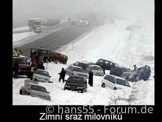Wintertreffpunkt der Freunden die Sommerreifen fahren