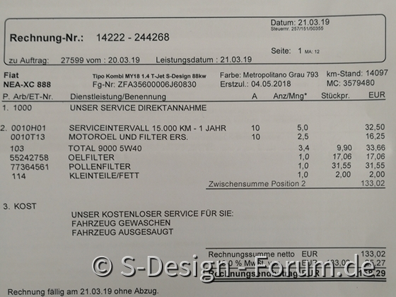 1. Inspektion Rechnung & Checkliste