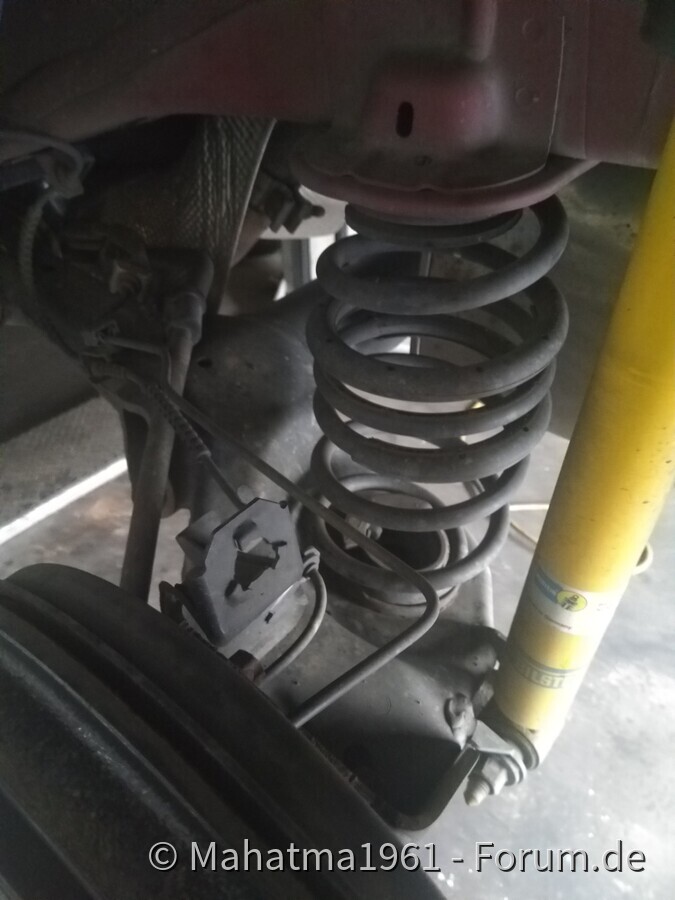 Blick unter das Blech