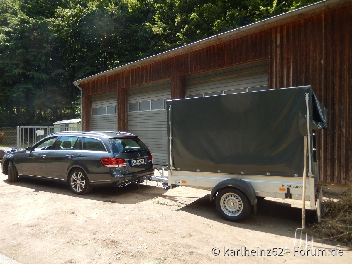 Mit dem Mercedes (und Petra) zur Grünschnittdepo