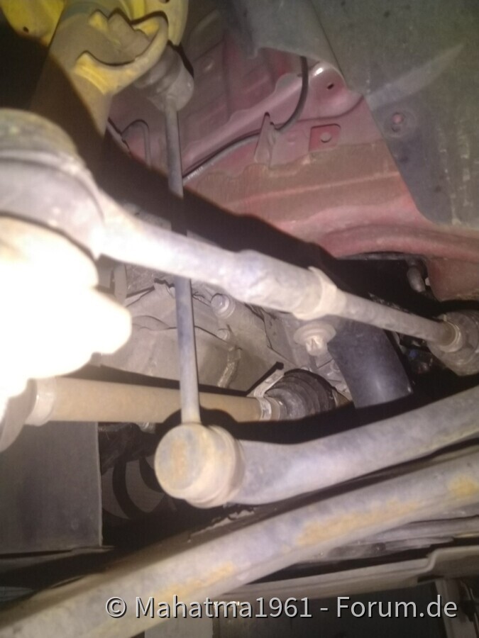 Blick unter das Blech