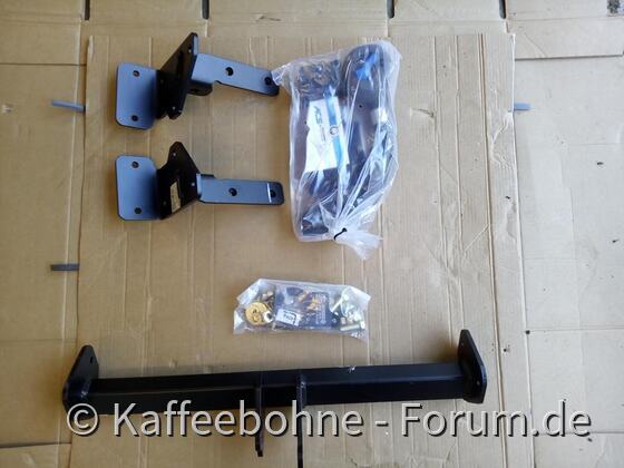 Anhängerkupplung, ausgepackt