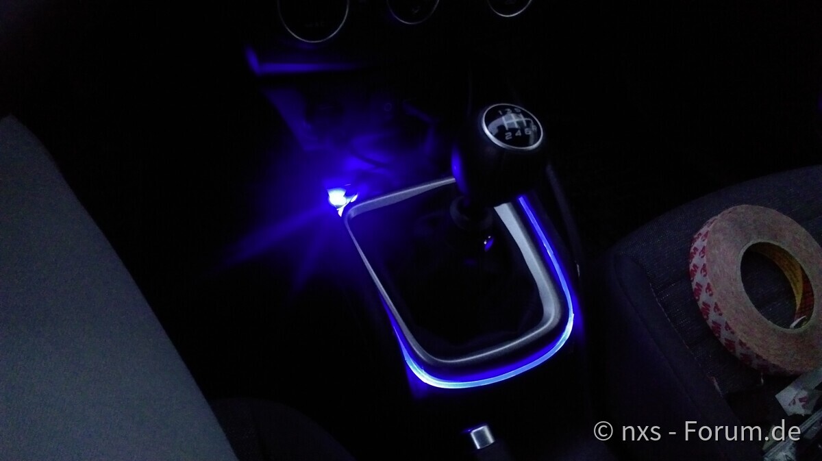 LED-Beleuchtung Beifahrersitz, Schaltung, Türen, Boden, synchronisiert mit LED-Einstiegsleisten