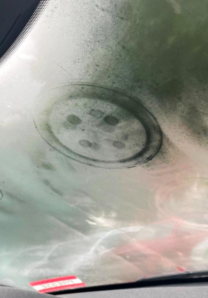 UFO an der Windschutzscheibe?