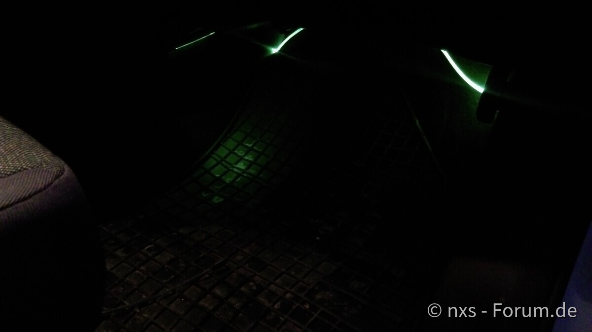 LED-Beleuchtung Beifahrersitz, Schaltung, Türen, Boden, synchronisiert mit LED-Einstiegsleisten