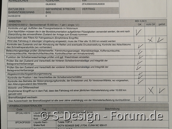 1. Inspektion Rechnung & Checkliste