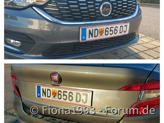 Rahmenlose Kennzeichenhalterung