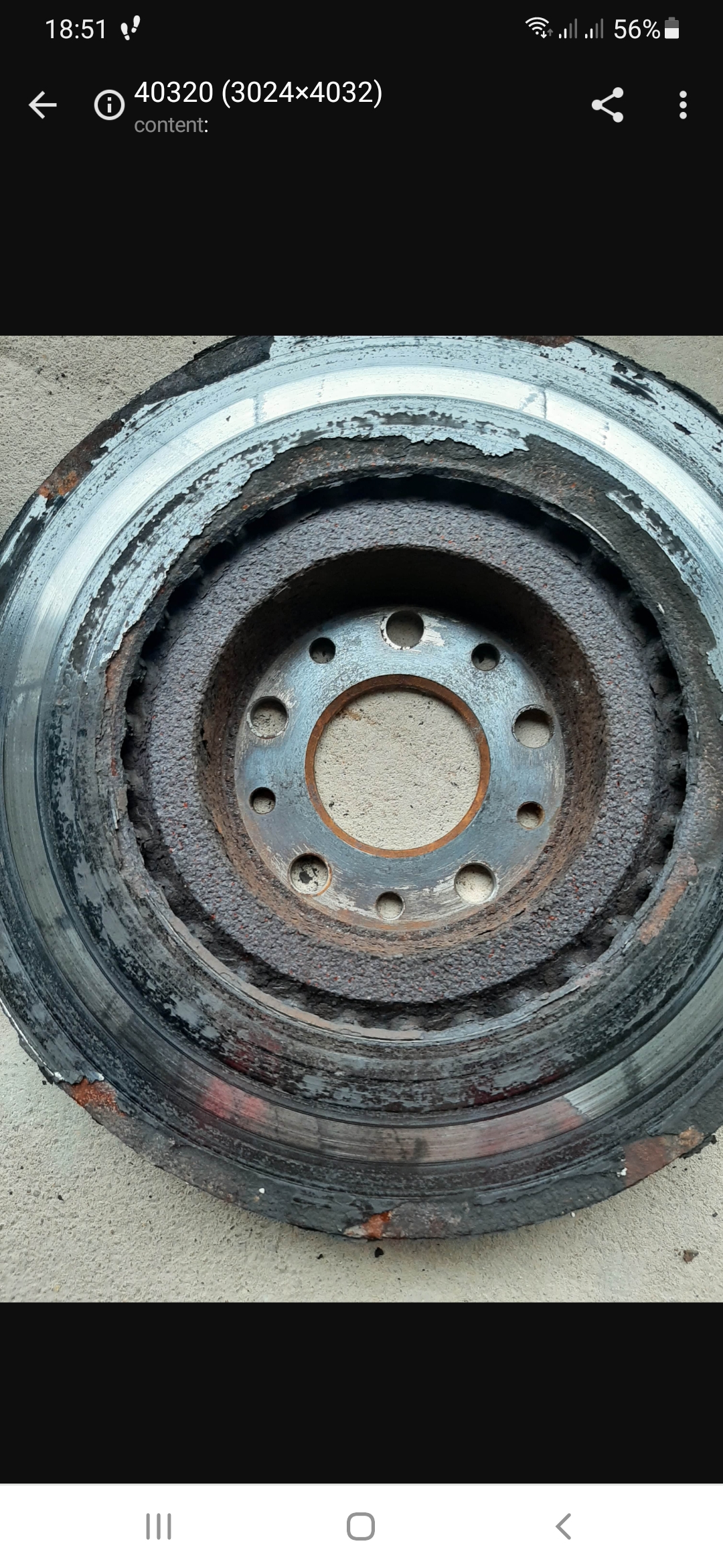 Mangelhaftes Tragbild