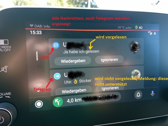 Android Auto - Telegram