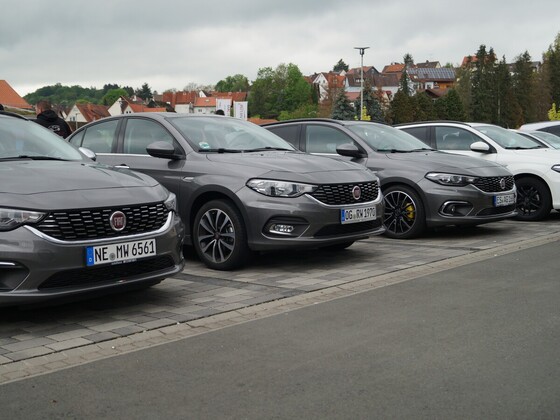 Auf der Parkplatz vom Parkhotel in Schotten